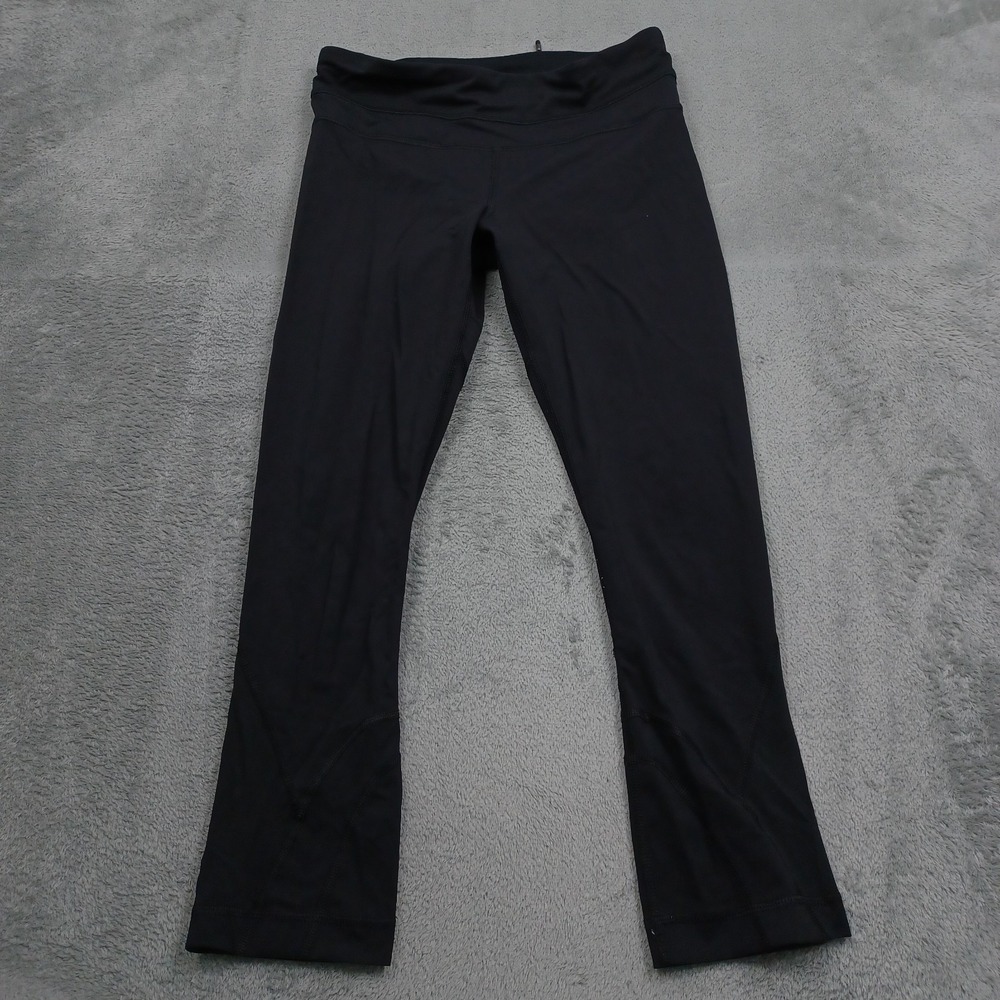 Lululemon Leggings Womens 4 Black Cropped Activewear Casual Pull On